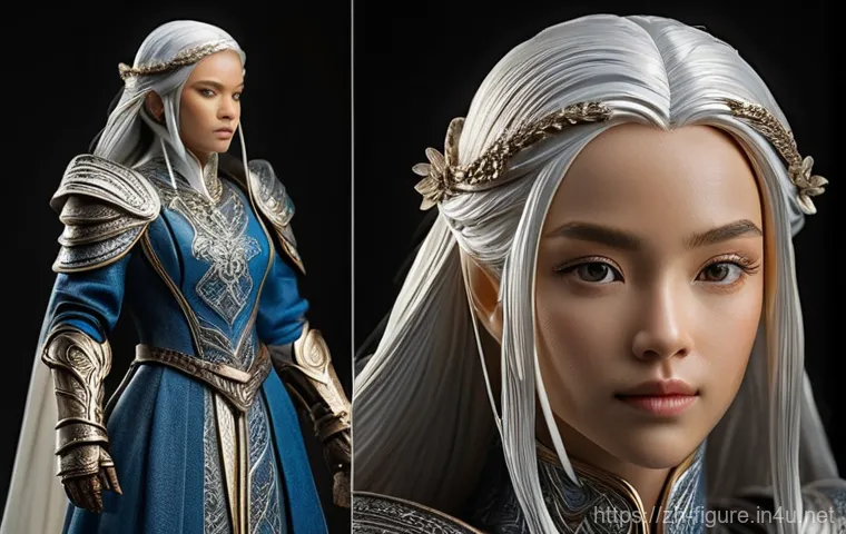 피규어 원형師  조형사  인터뷰 - **Prompt:** "A highly skilled proto-sculptor, either a man or a woman, is meticulously working in a ...