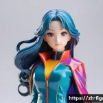 피규어의 재료에 따른 특징과 유지법 - A highly detailed PVC anime figure showcasing vibrant, glossy colors and smooth surface textures, fe...