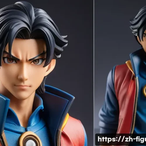 희귀 피규어의 가치 상승 요인 - A highly detailed collectible anime figure of a popular male protagonist from a trending animation, ...