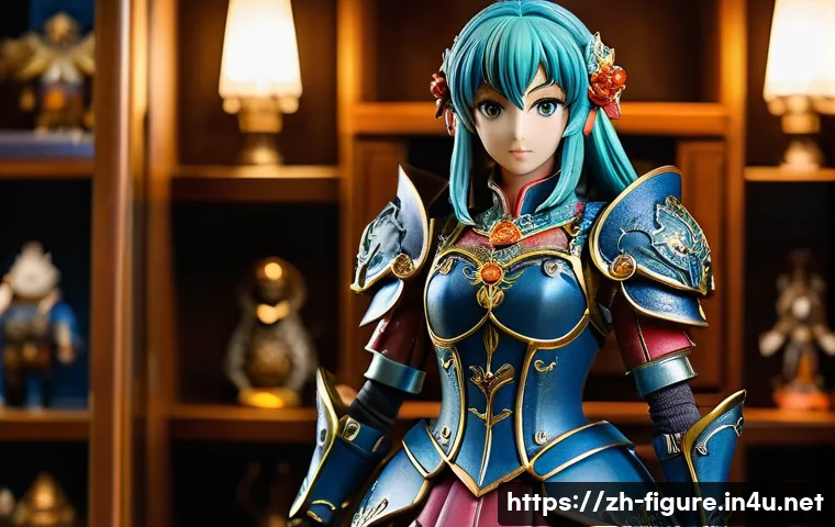 한정판 피규어 이벤트 정보 - A highly detailed limited edition anime figurine posed dynamically, wearing intricate cosplay-style ...