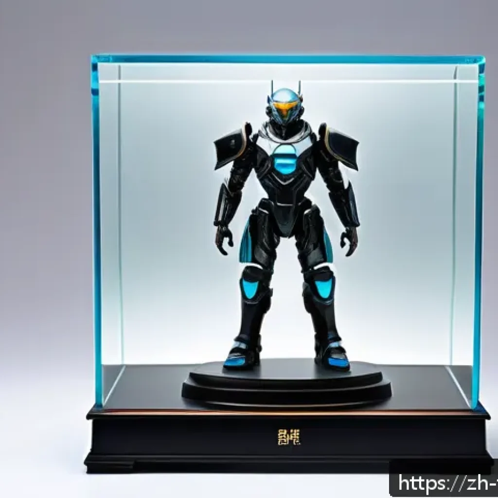 피규어와 함께 수집 가능한 아트북 - A high-end collectible display featuring a detailed sci-fi themed figurine wearing futuristic armor ...