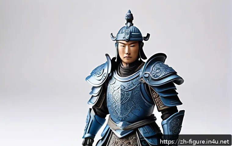 피규어 코팅제 종류 및 사용법 - A highly detailed plastic figurine displayed on a clean white background, featuring a smooth matte f...