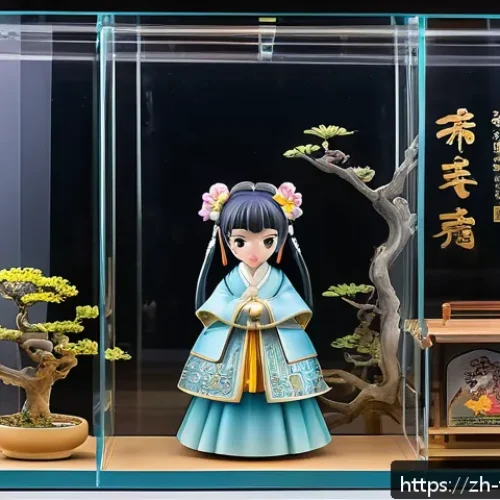피규어 투자 시기별 적절한 구매 전략 - A highly detailed display scene of a limited edition anime figurine collaboration with a famous desi...