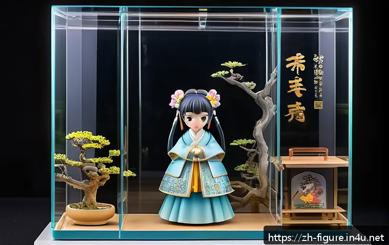 피규어 투자 시기별 적절한 구매 전략 - A highly detailed display scene of a limited edition anime figurine collaboration with a famous desi...